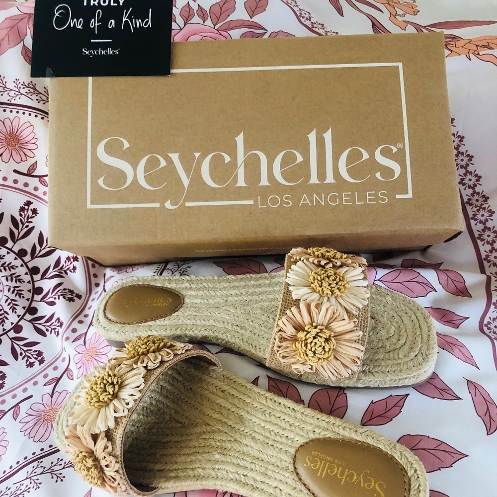 Just in NWT and Box Seychelles Los Angeles Botanical Gardens Sandal